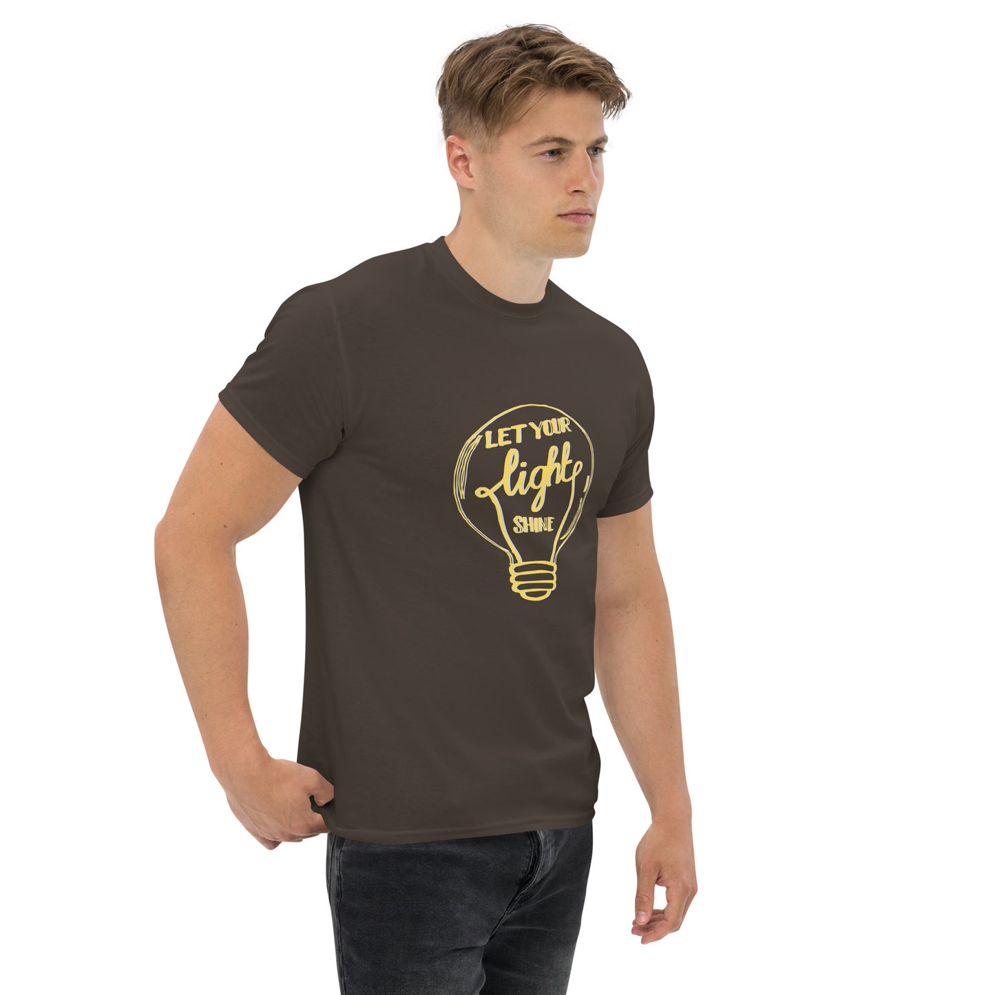 Let Your Light Shine T-Shirt in dark chocolate
