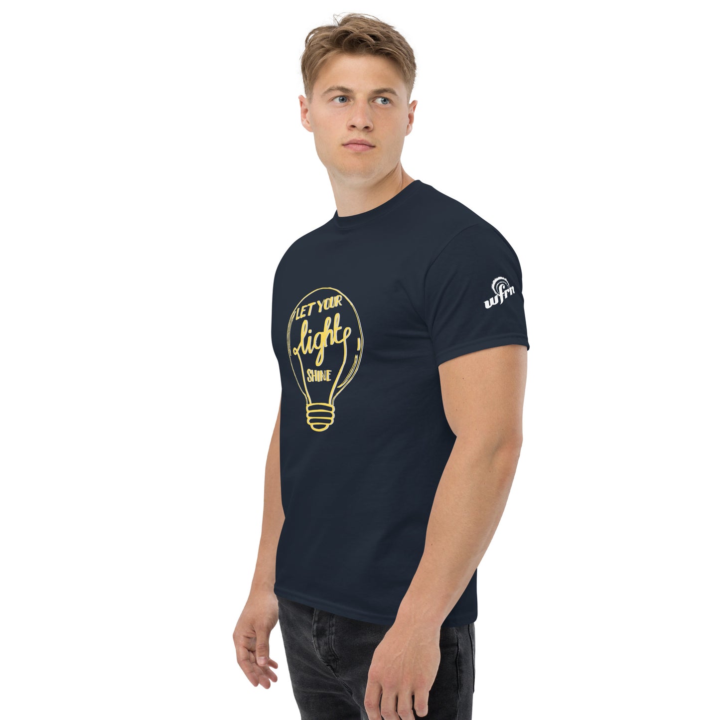 Let Your Light Shine T-Shirt in navy blue