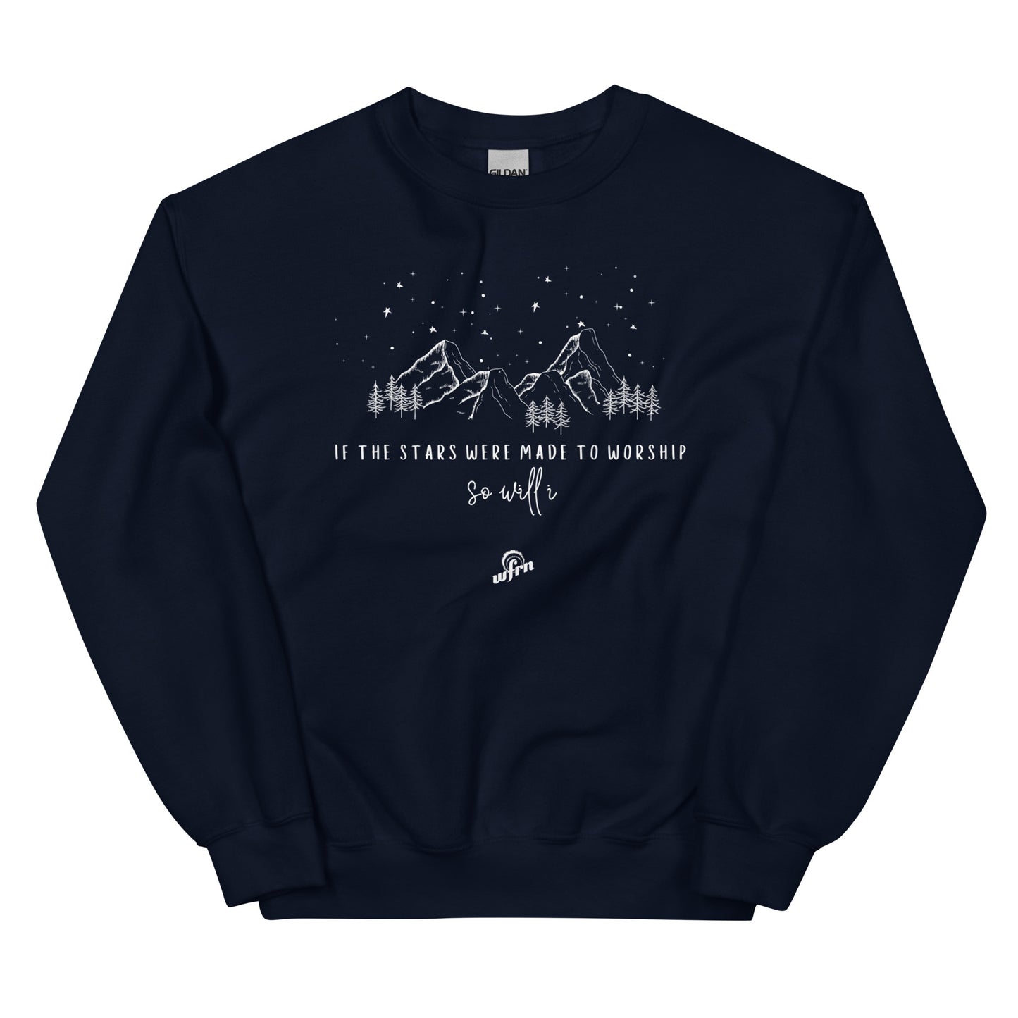If the stars were made to worship sweatshirt in navy blue