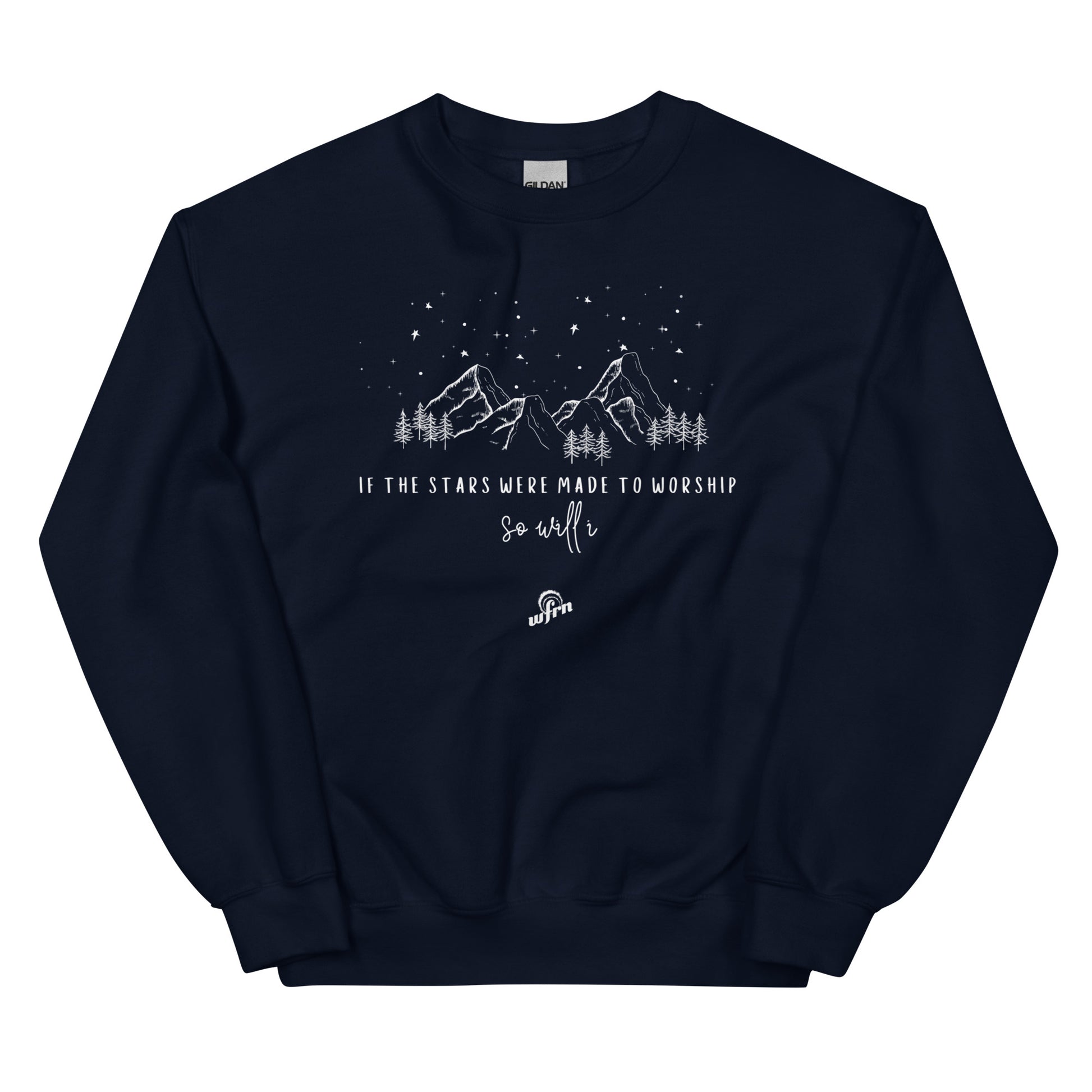 If the stars were made to worship sweatshirt in navy blue
