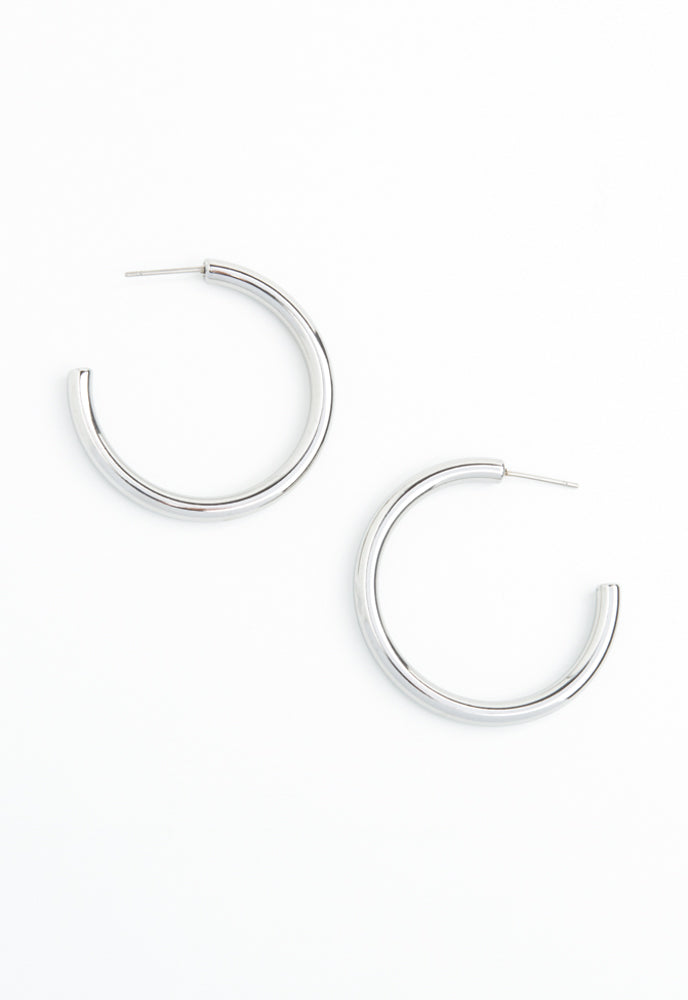 The Classic Hoops in Silver by Starfish Project