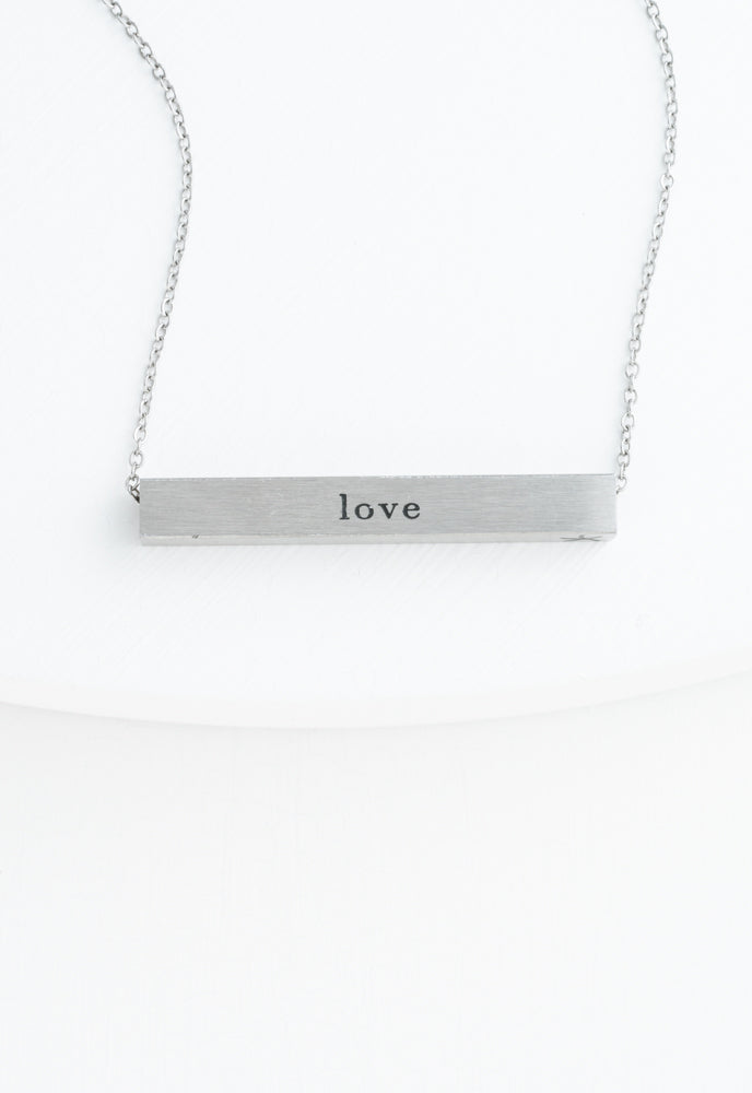 Faith Silver Bar Necklace by Starfish Project