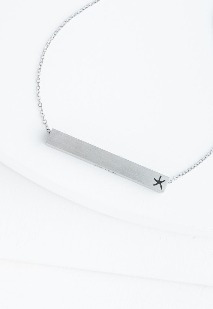 Faith Silver Bar Necklace by Starfish Project