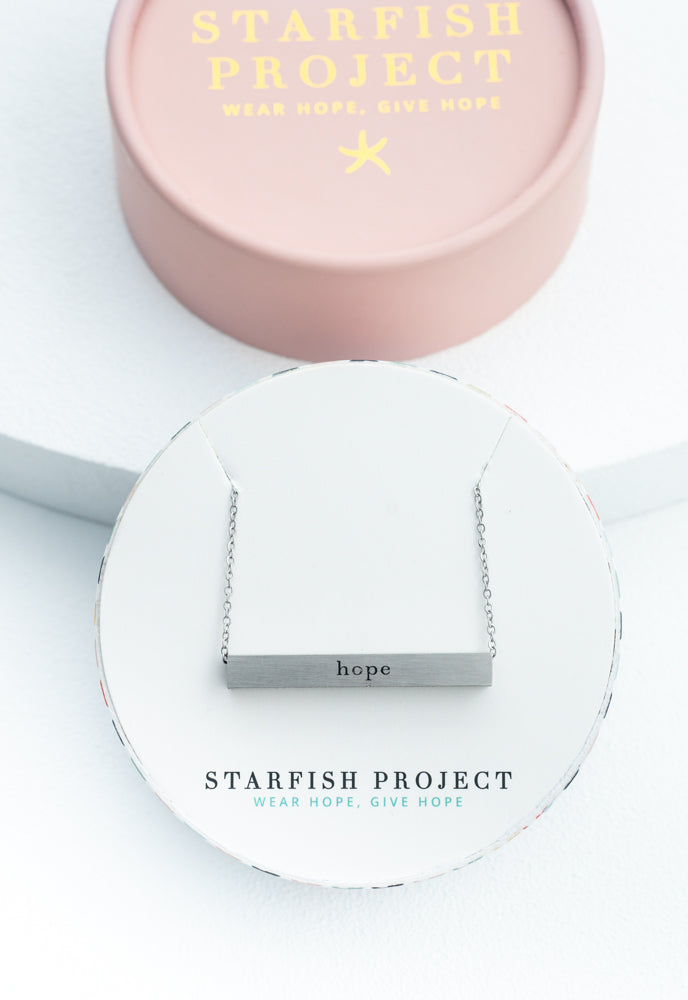 Faith Silver Bar Necklace by Starfish Project