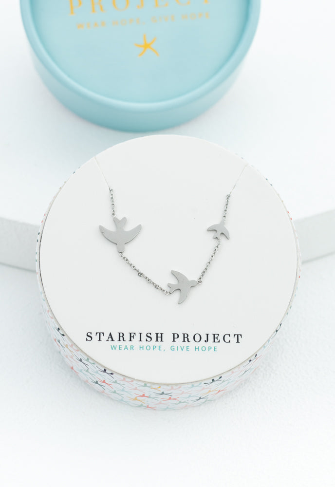 Sparrow Silver Necklace by Starfish Project