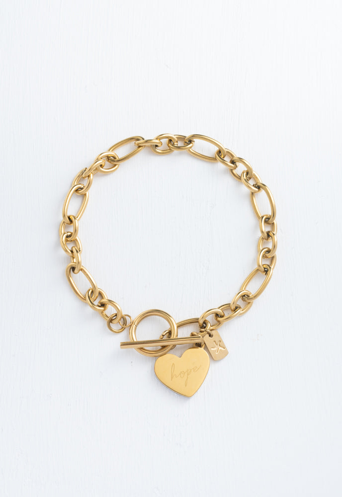 Give Hope Bracelet in Gold by Starfish Project
