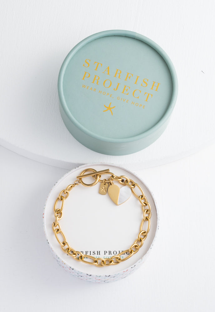 Give Hope Bracelet in Gold by Starfish Project