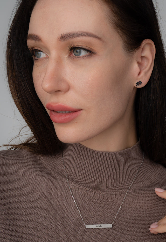 Faith Silver Bar Necklace by Starfish Project
