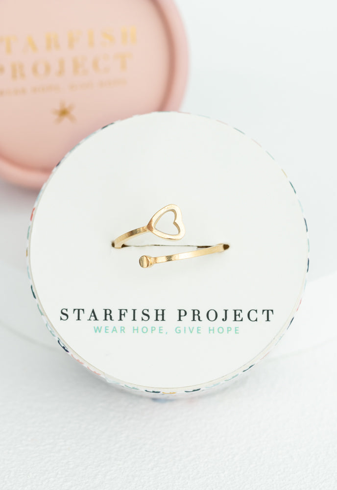 Ada Gold Heart Ring by Starfish Project