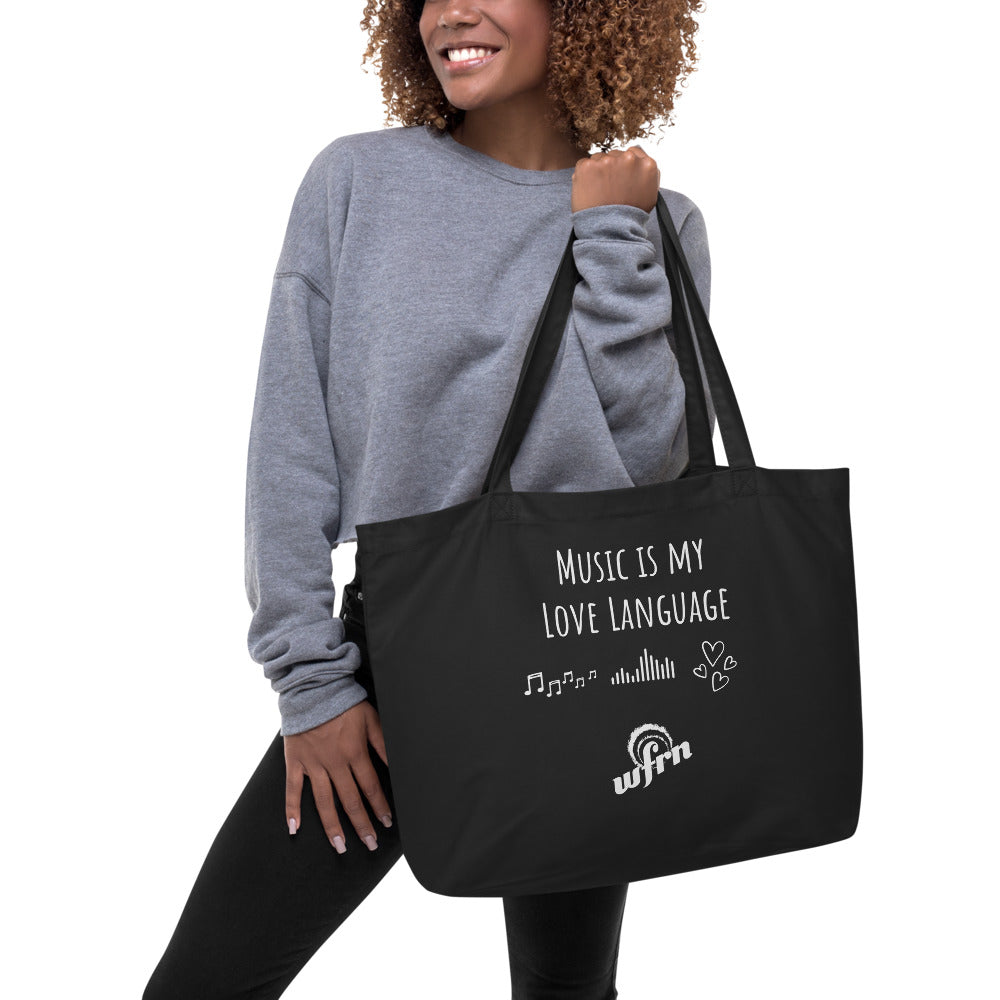 Music is My Love Language Large Tote