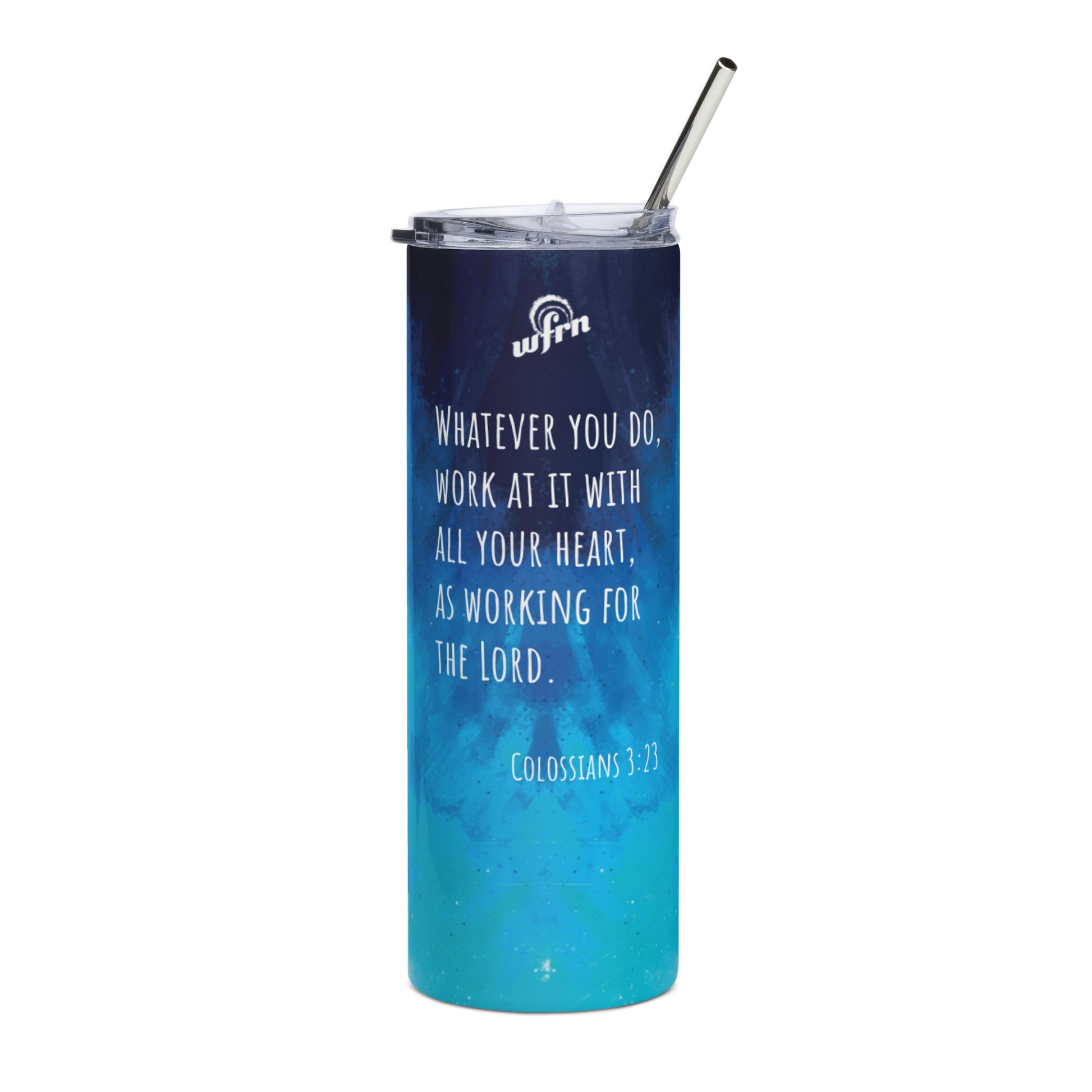 Col. 3:23 Stainless Steel Tumbler front