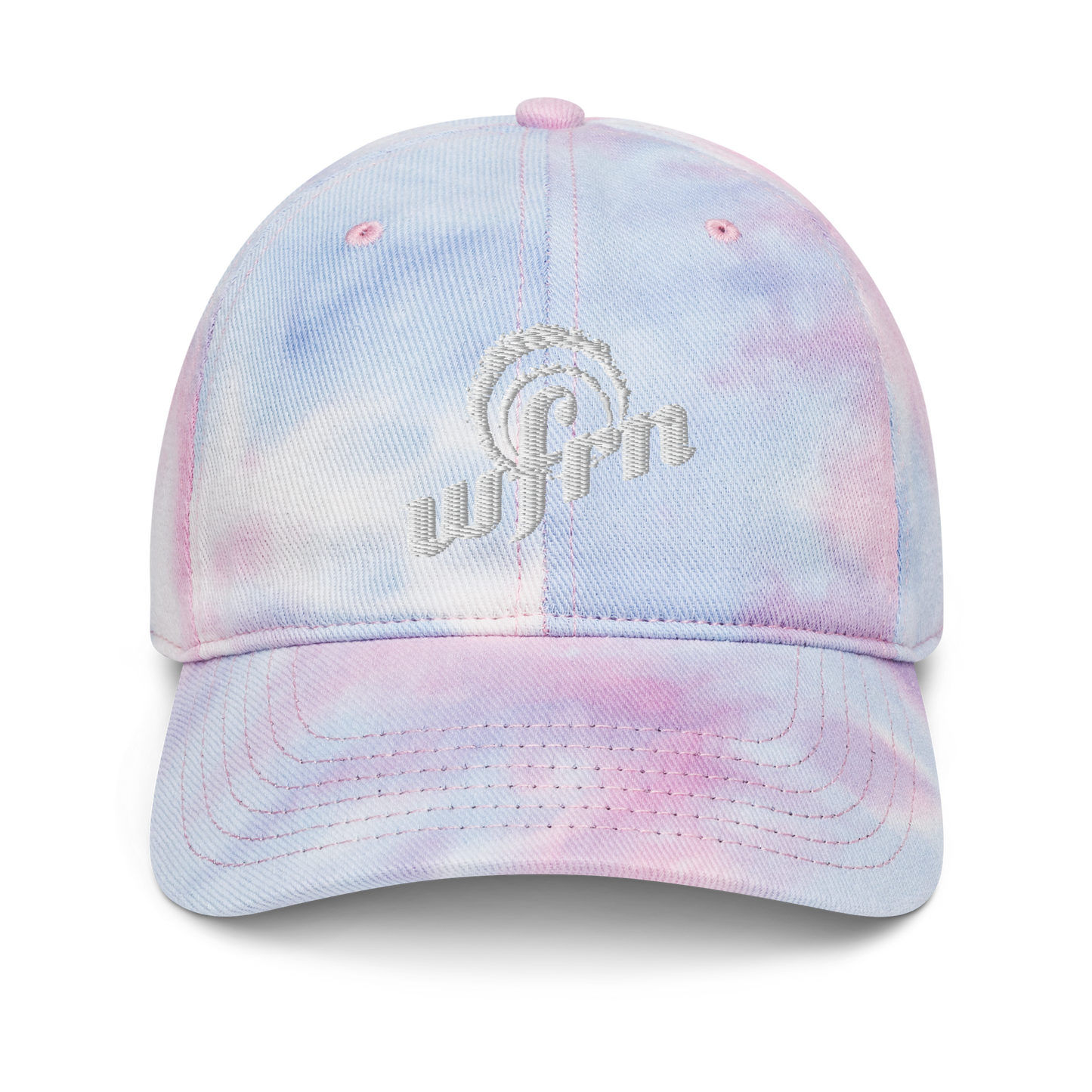 Embroidered Tie Dye Hat in cotton candy