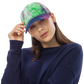 Embroidered Tie dye hat