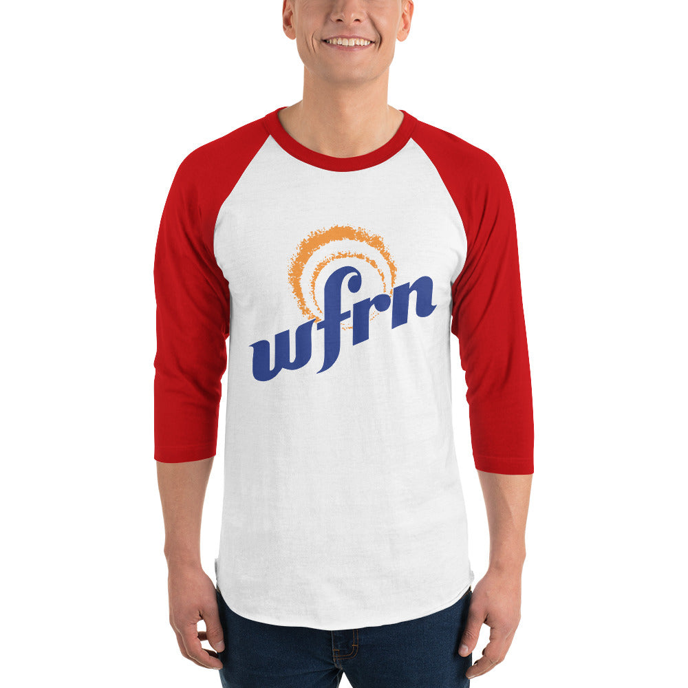 Classic 3/4 Sleeve WFRN Logo Shirt in white with red sleeves