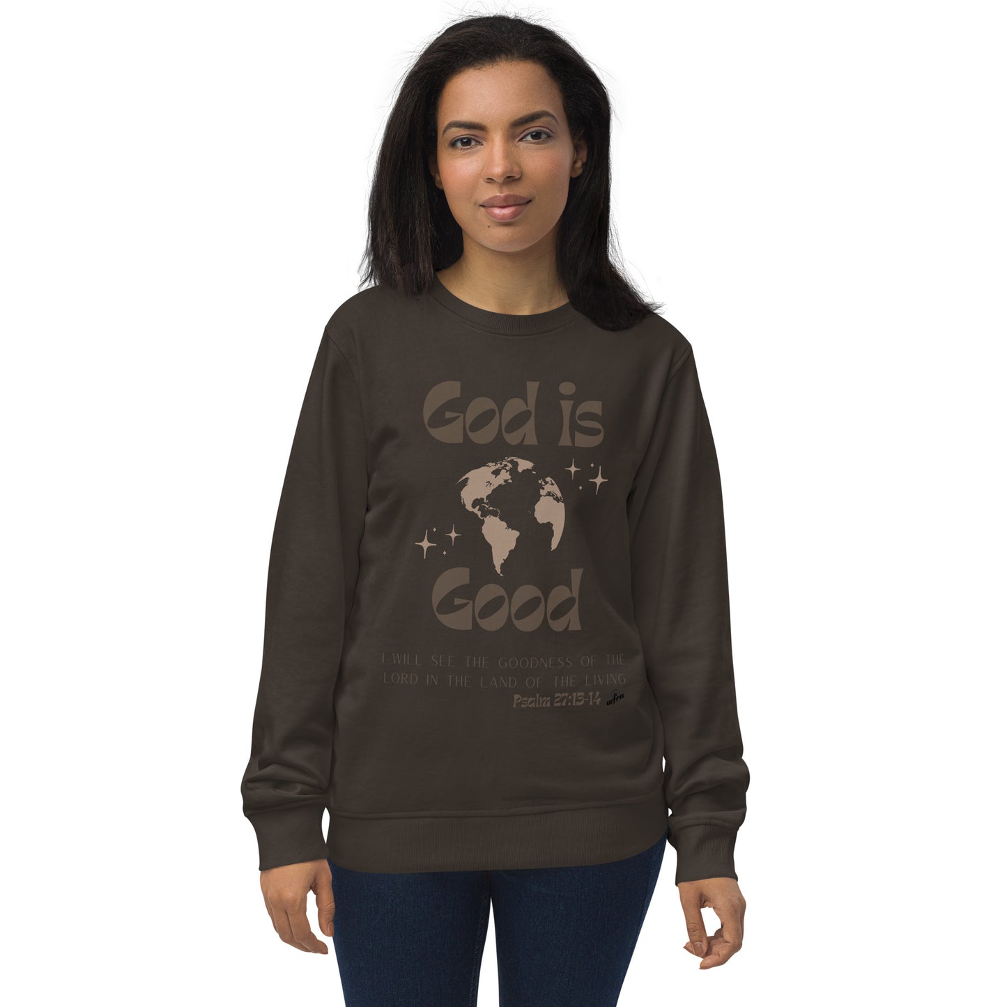 God is Good Sweatshirt in deep charcoal