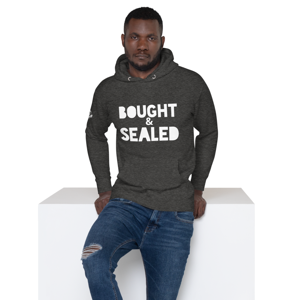 Bought & Sealed Hoodie in charcoal grey