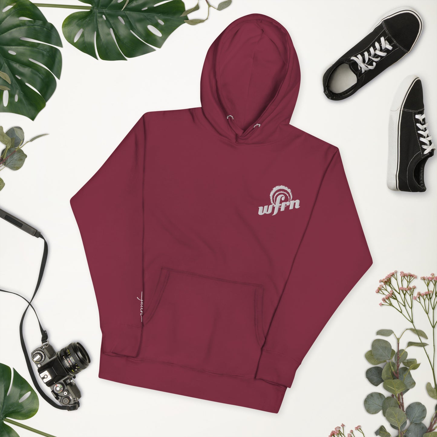 Faith Hoodie in maroon