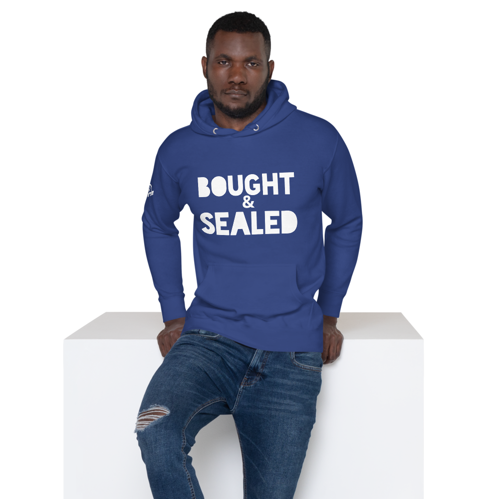 Bought & Sealed Hoodie in royal blue