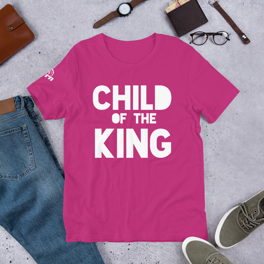 Child of the King adult t-shirt in berry pink