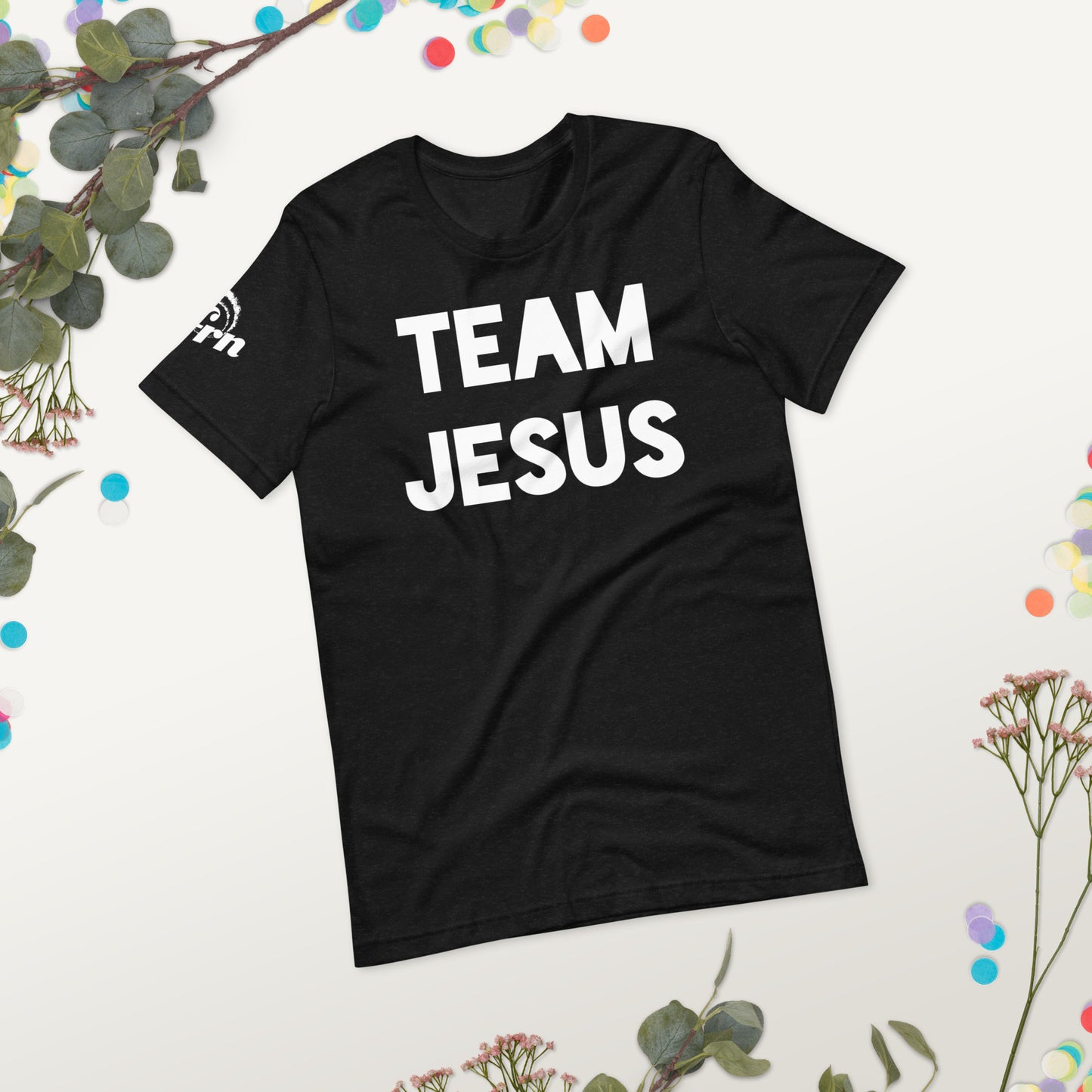 Team Jesus Adult Tee in black heather