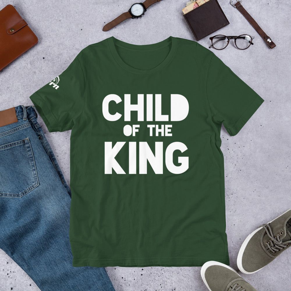 Child of the King adult t-shirt in forest green