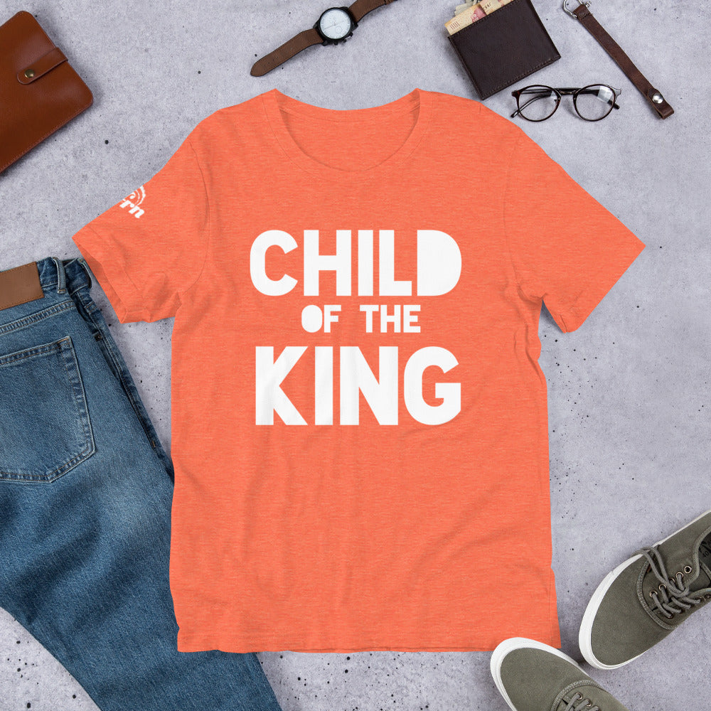 Child of the King adult t-shirt in heather orange
