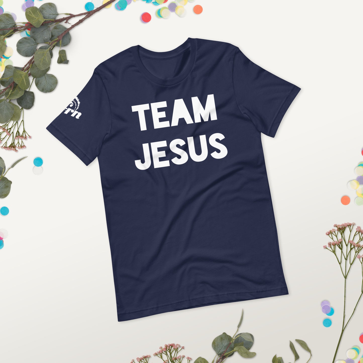 Team Jesus Adult Tee in navy blue
