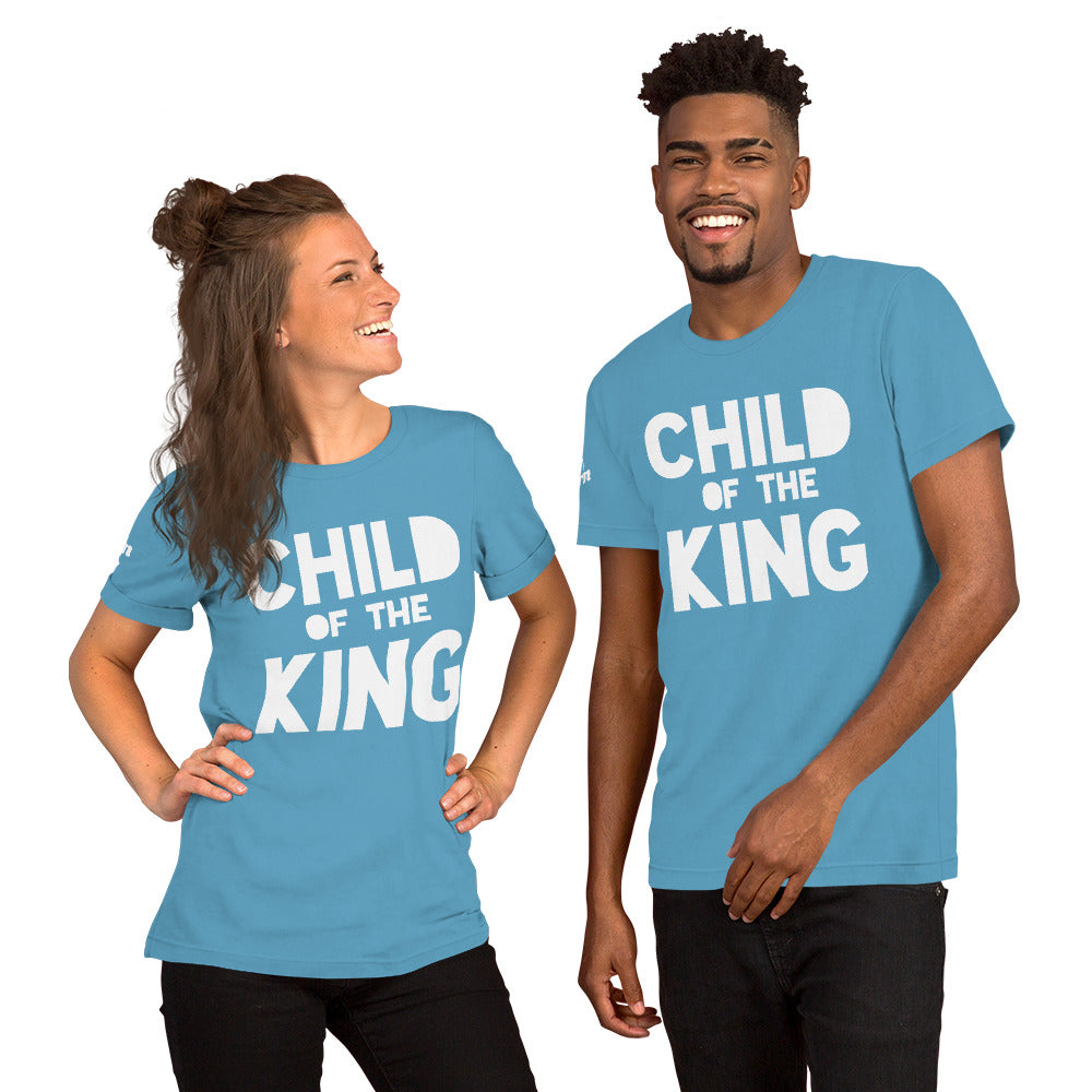 Child of the King adult t-shirt in ocean blue