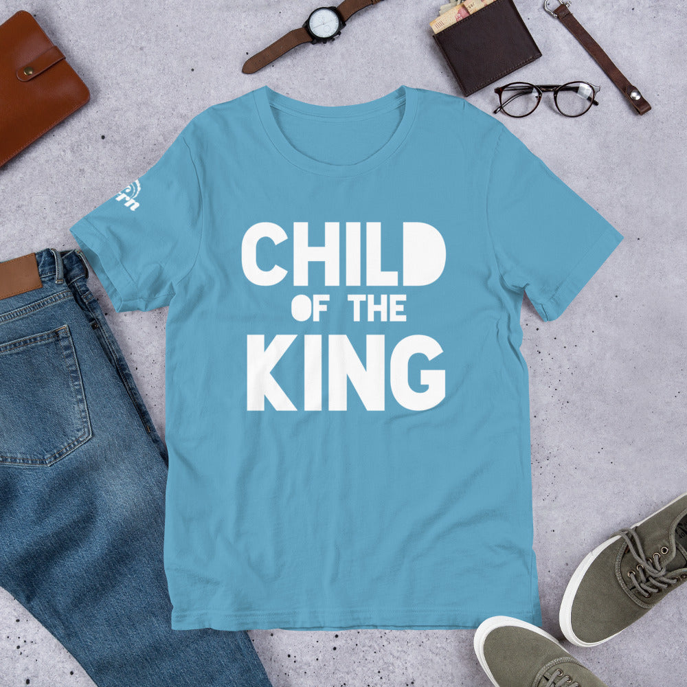 Child of the King adult t-shirt in ocean blue