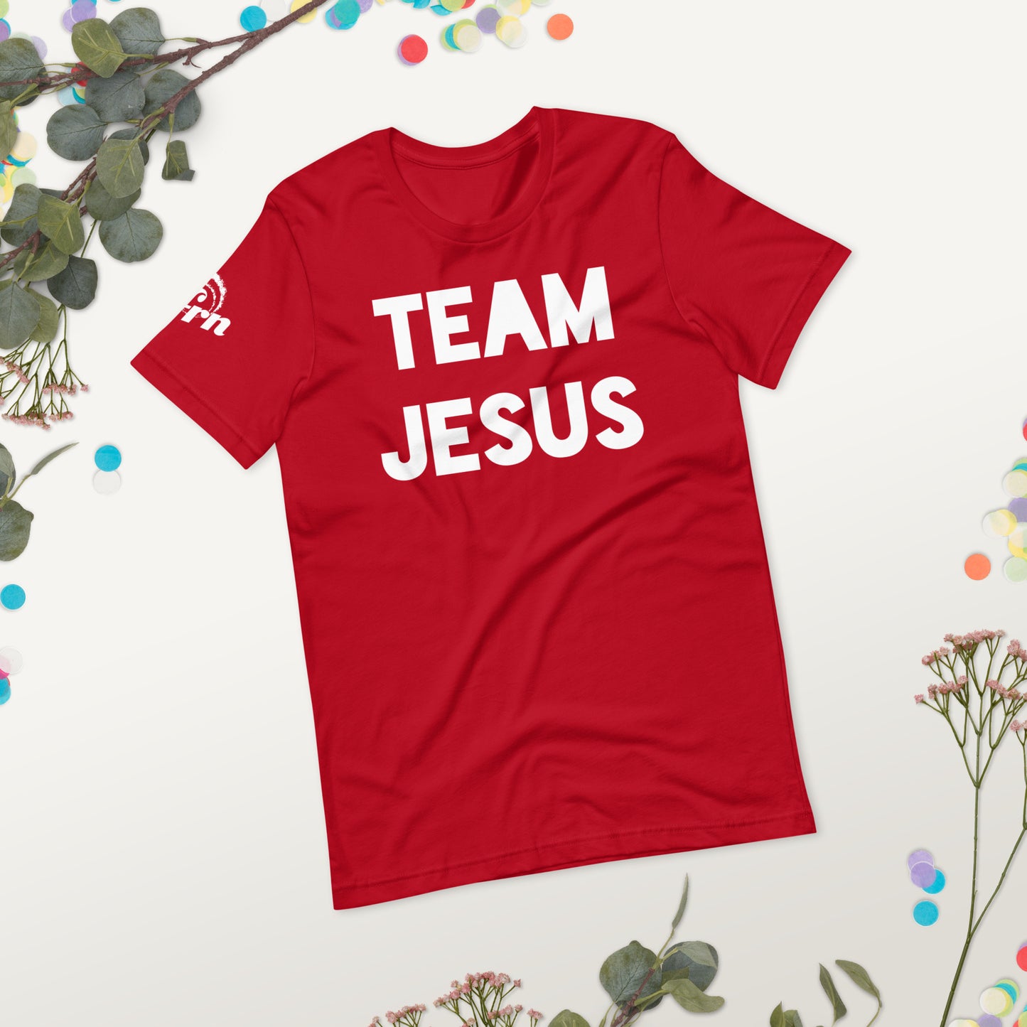Team Jesus Adult Tee in red