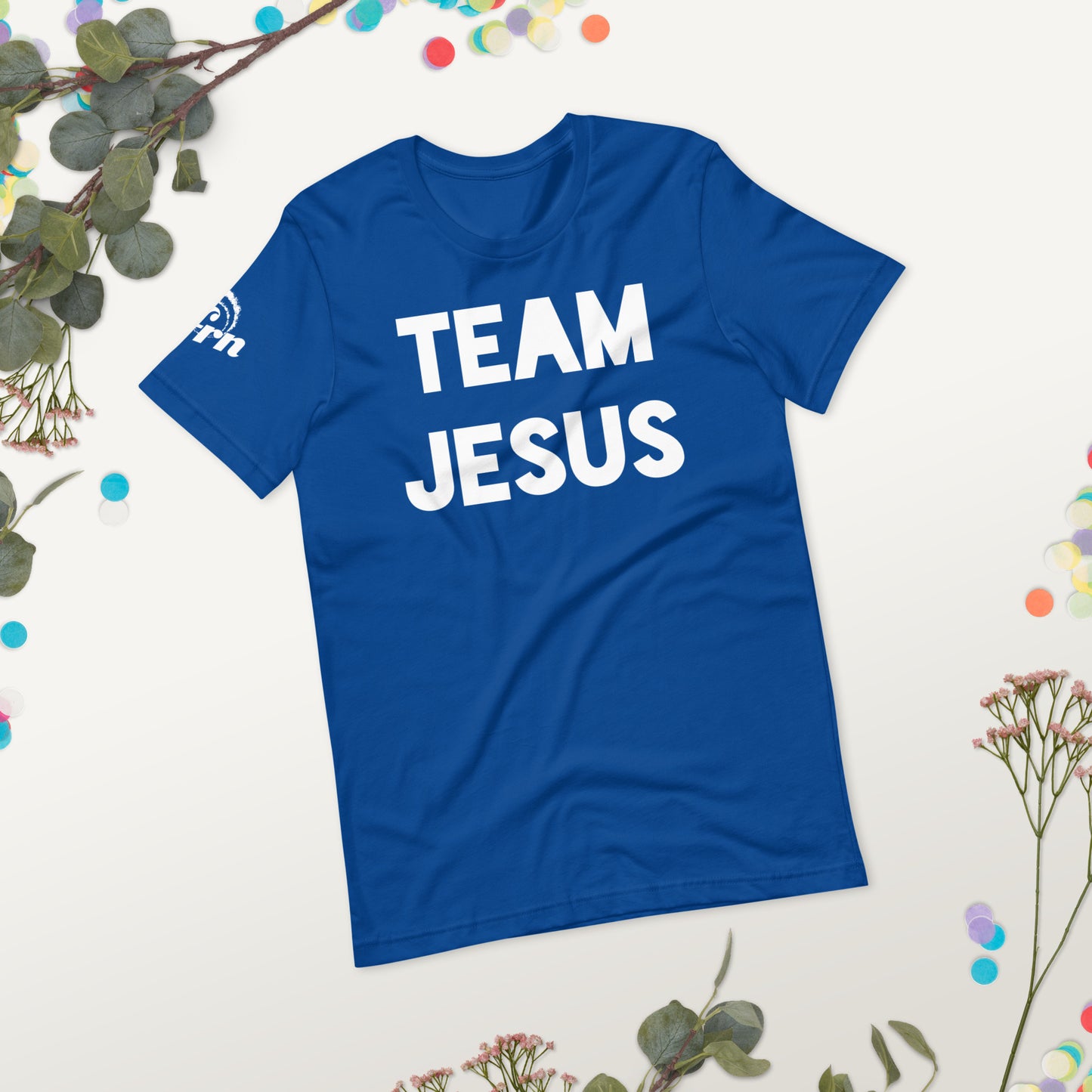 Team Jesus Adult Tee in royal blue