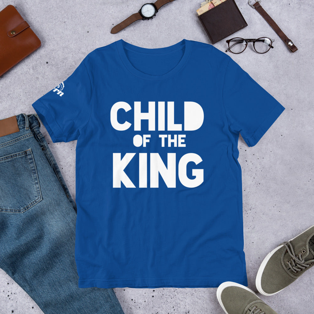 Child of the King adult t-shirt in royal blue