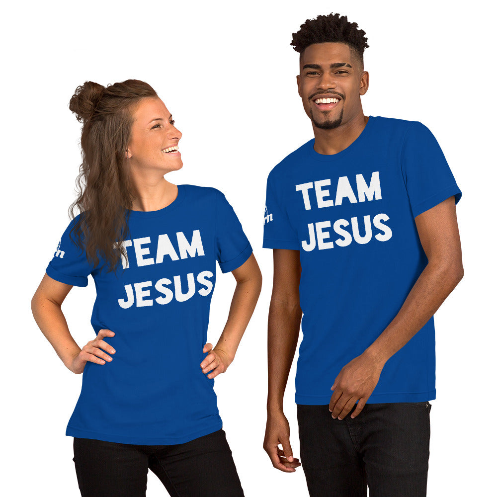 Team Jesus Adult Tee in royal blue