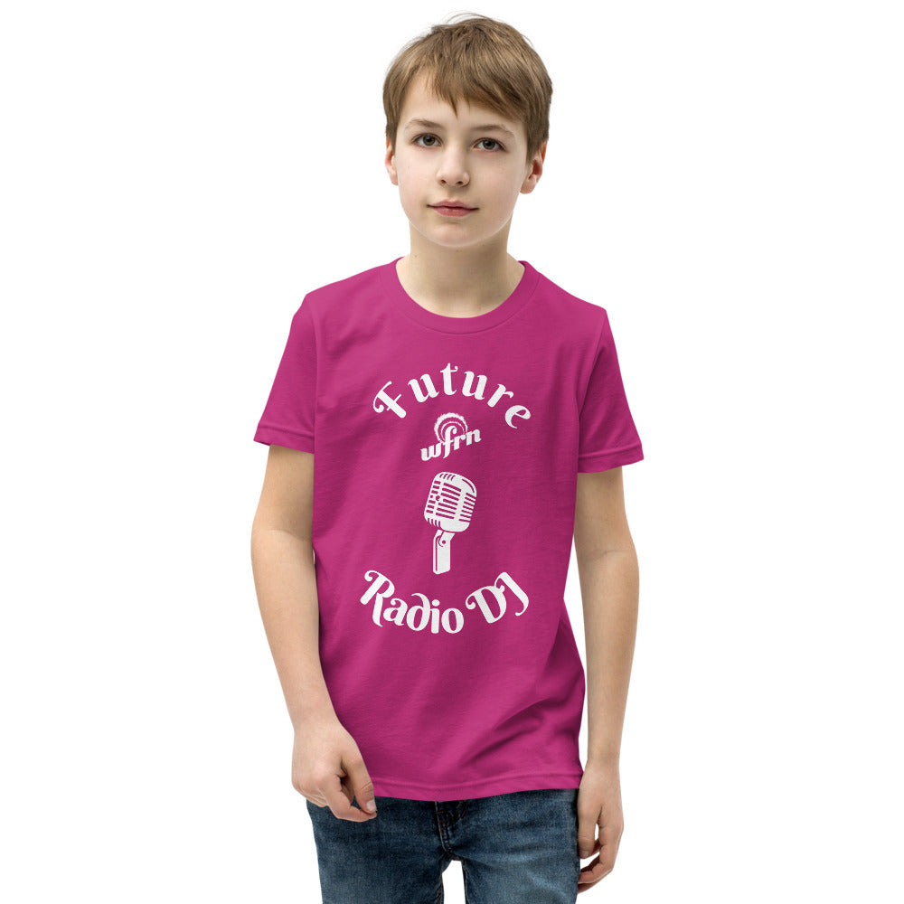 Future WFRN Radio DJ Youth Tee in berry pink