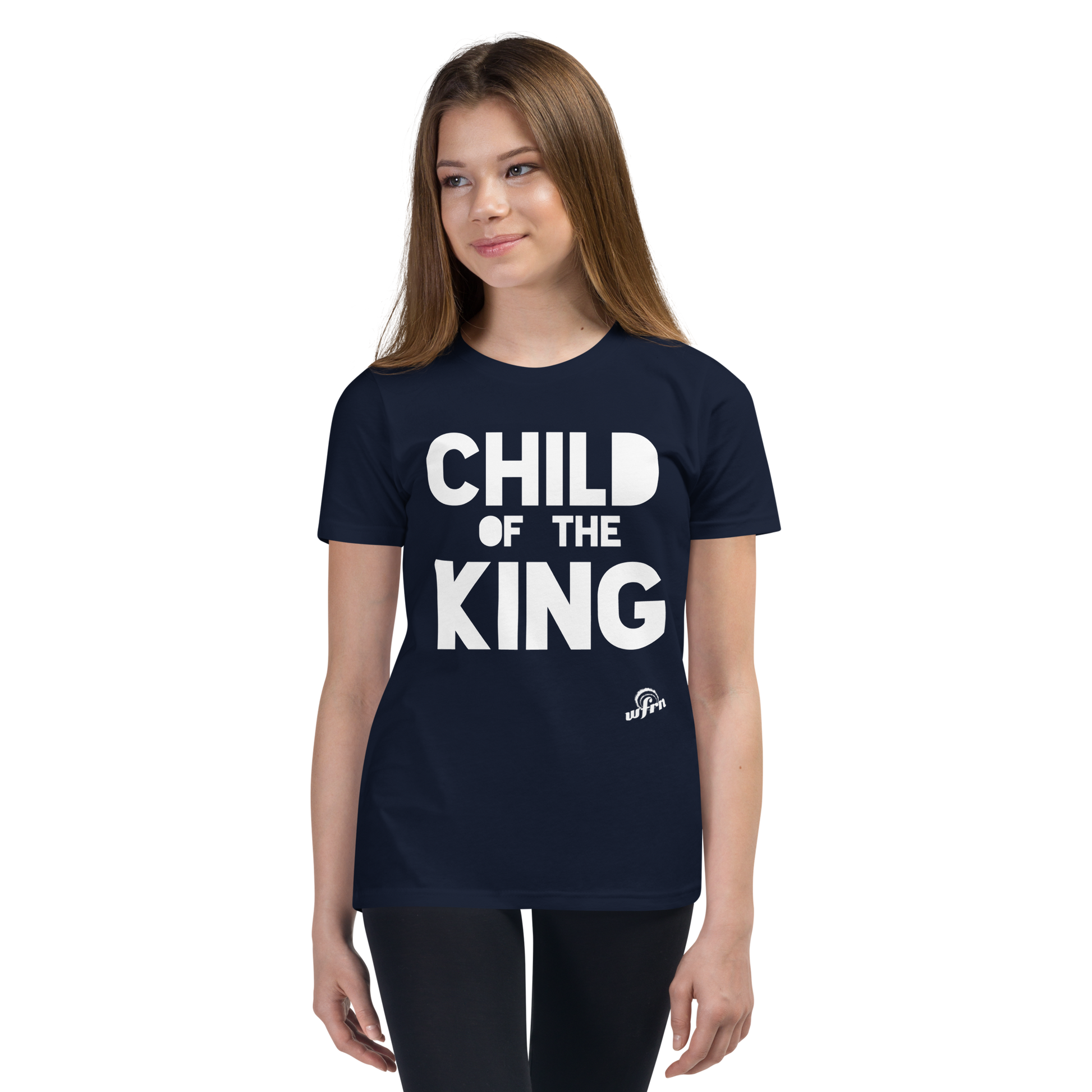 Child of the King Youth Tee in navy blue