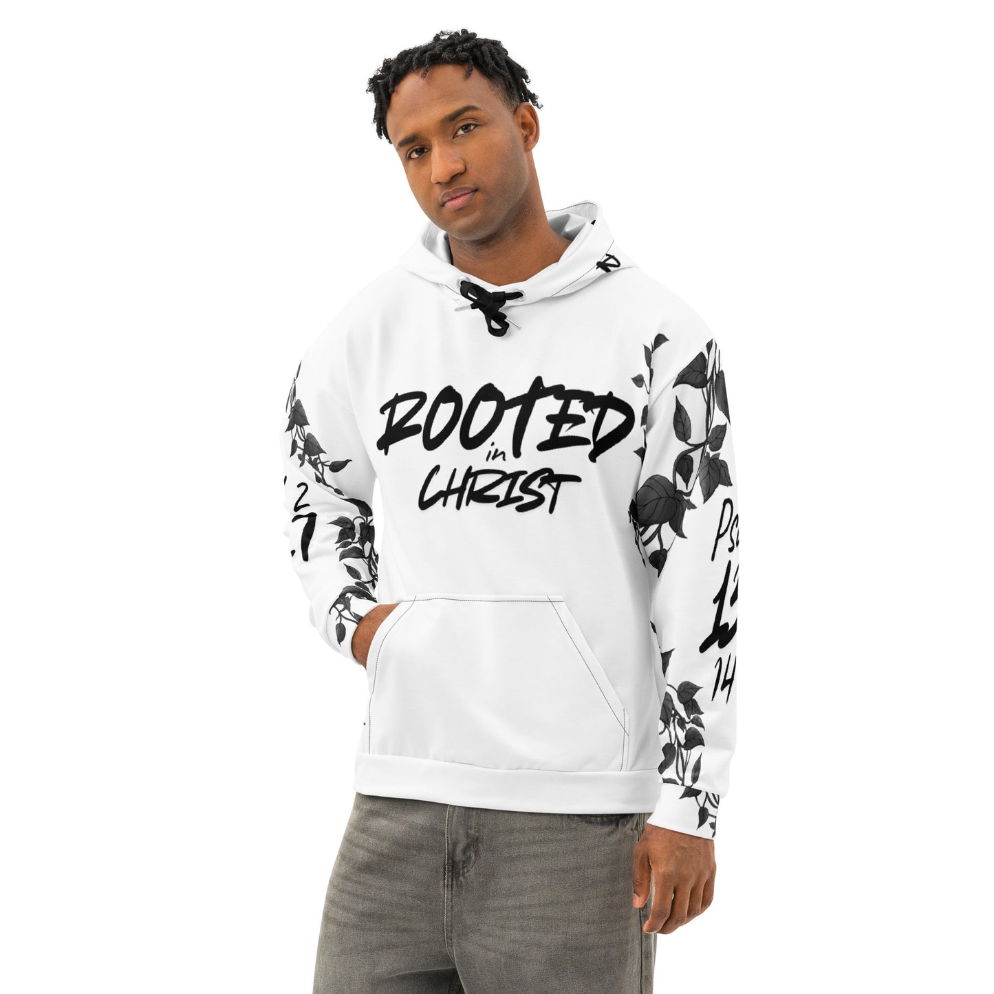 Rooted in Christ Psalm 129:14 Unisex Cotton Hoodie