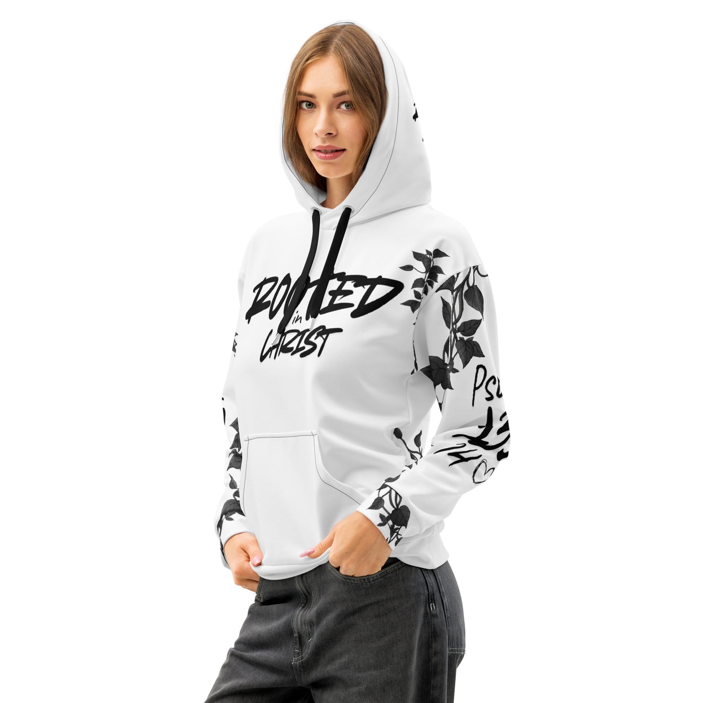 Rooted in Christ Psalm 129:14 Unisex Cotton Hoodie