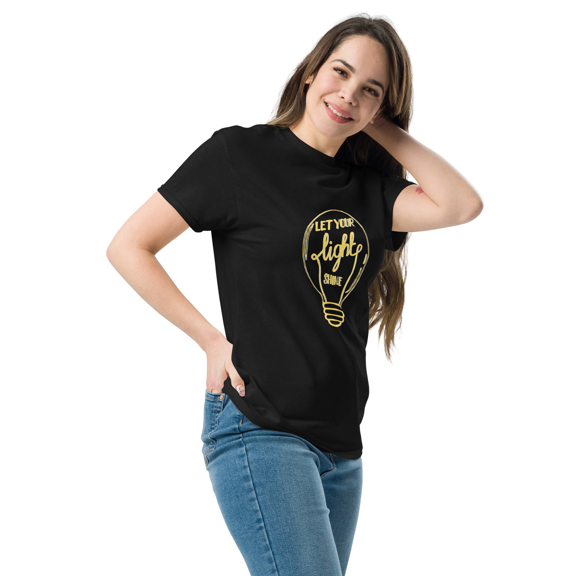 Let Your Light Shine T-Shirt in black