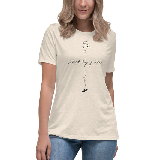 Women's 'Saved By Grace' Relaxed T-Shirt