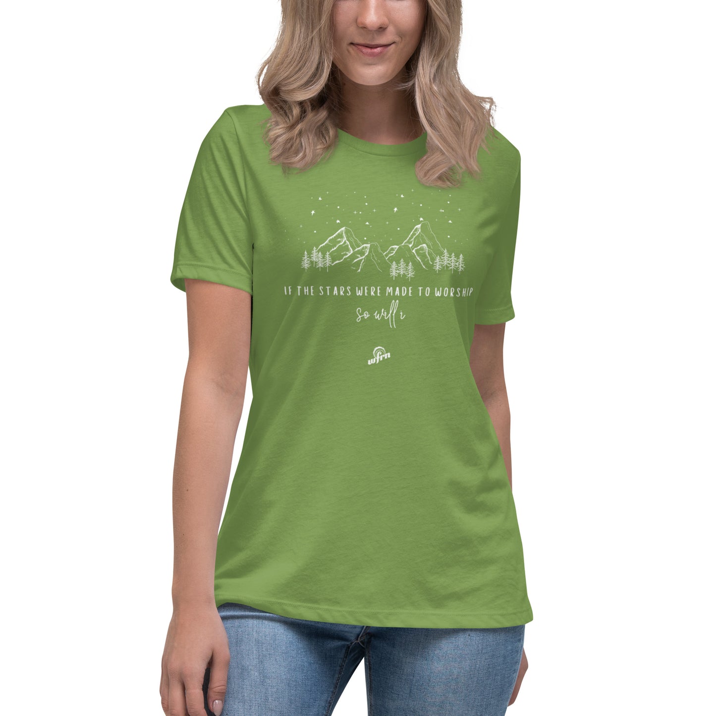 "If the Stars Were Made to Worship So Will I" Women's Relaxed T-Shirt