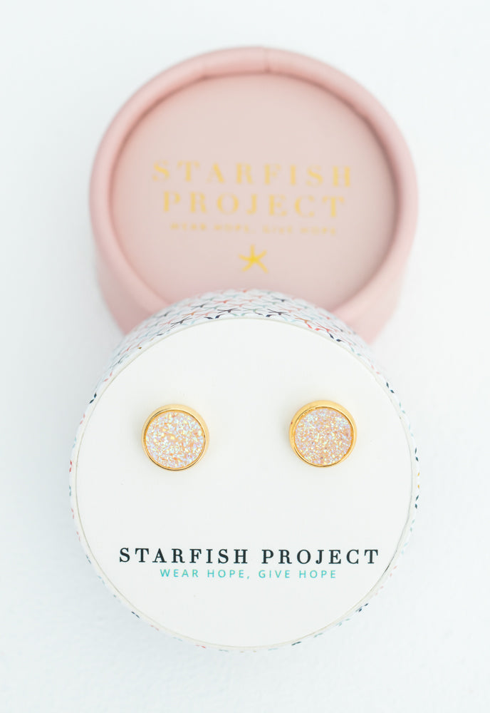Brittany White Agate Stud Earrings by Starfish Project