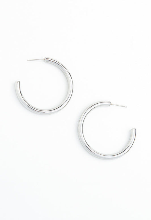 The Classic Hoops in Silver by Starfish Project