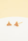 Ara Coral Druzy Studs in Gold by Starfish Project