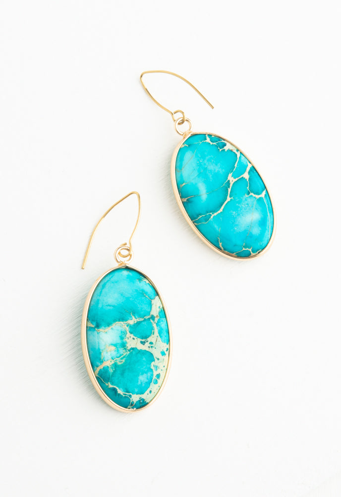 Tranquil Emperor Stone Earrings by Starfish Project