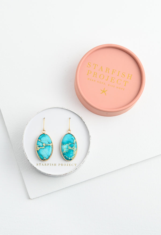 Tranquil Emperor Stone Earrings by Starfish Project