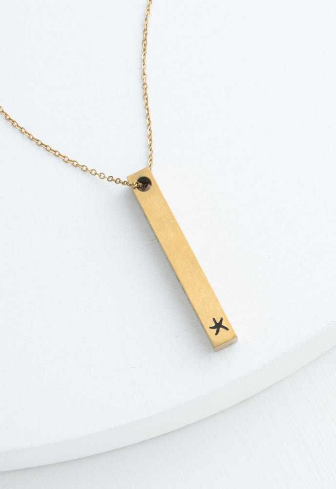 Justice Gold-Gold Bar Necklace by Starfish Project