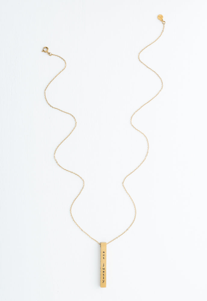 Justice Gold-Gold Bar Necklace by Starfish Project