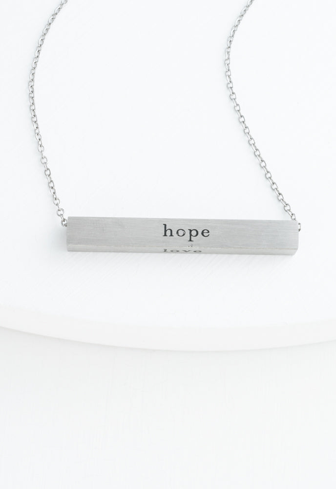 Faith Silver Bar Necklace by Starfish Project