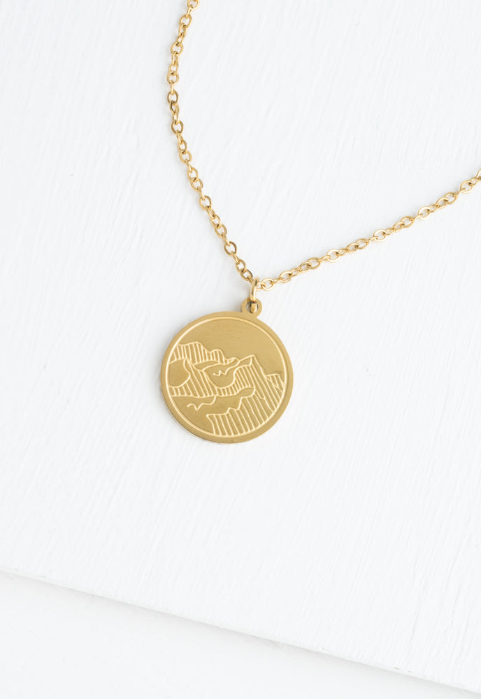 Mountain Adventure Necklace in Gold by Starfish Project