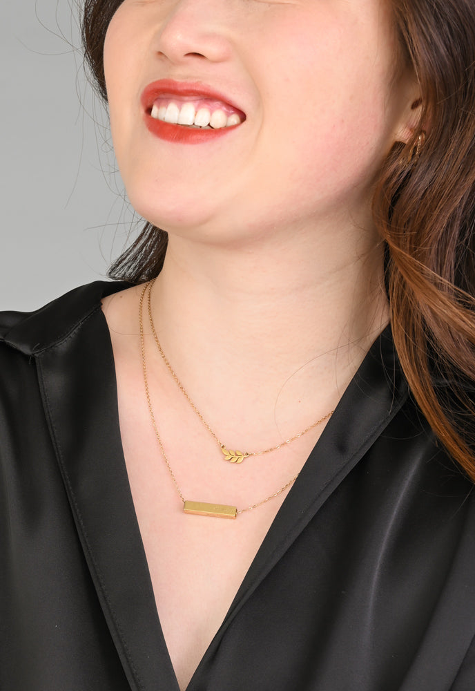 Walk Humbly Bar Necklace by Starfish Project